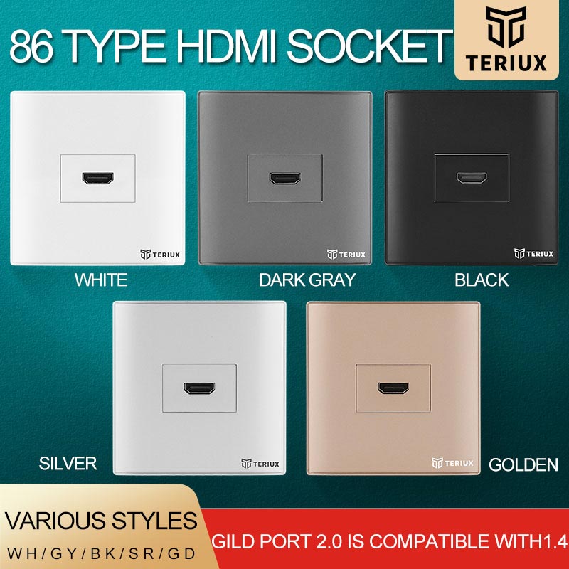 1 otwór gniazdo ścienne HDMI