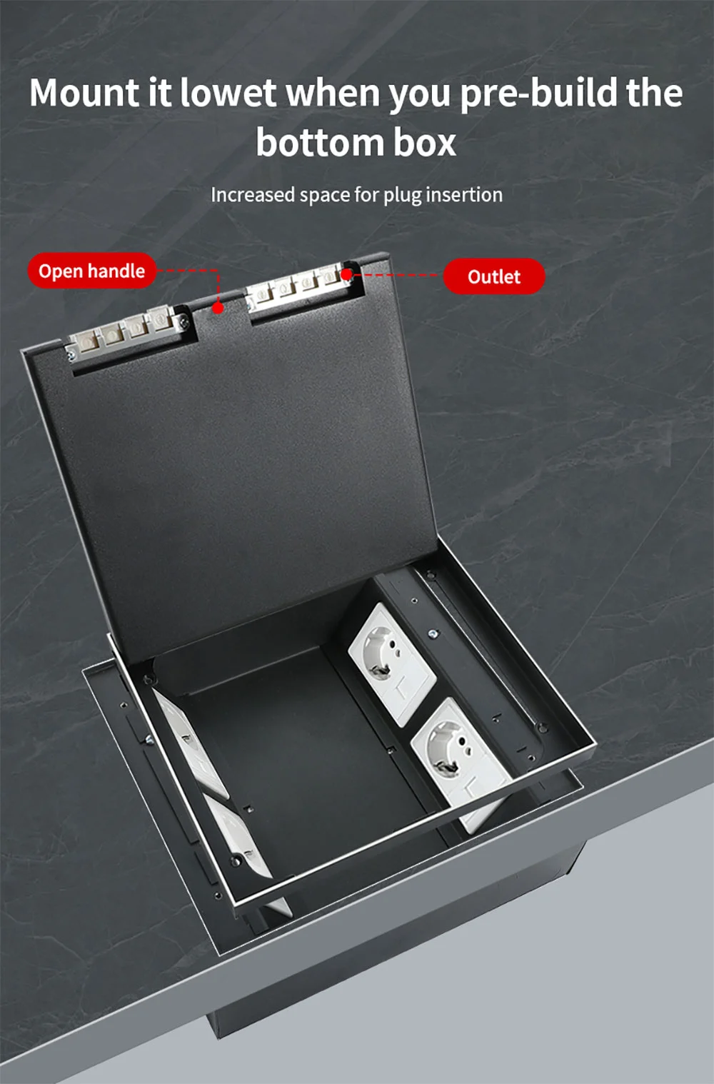 250/220recessed floor socket