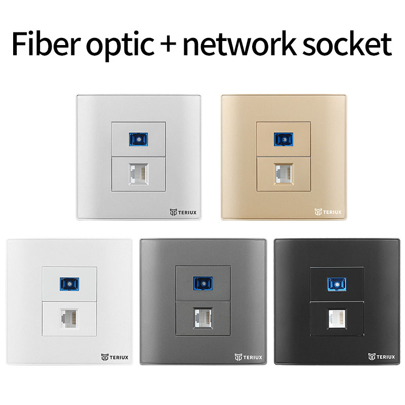 Gniazdo ścienne SC + RJ45